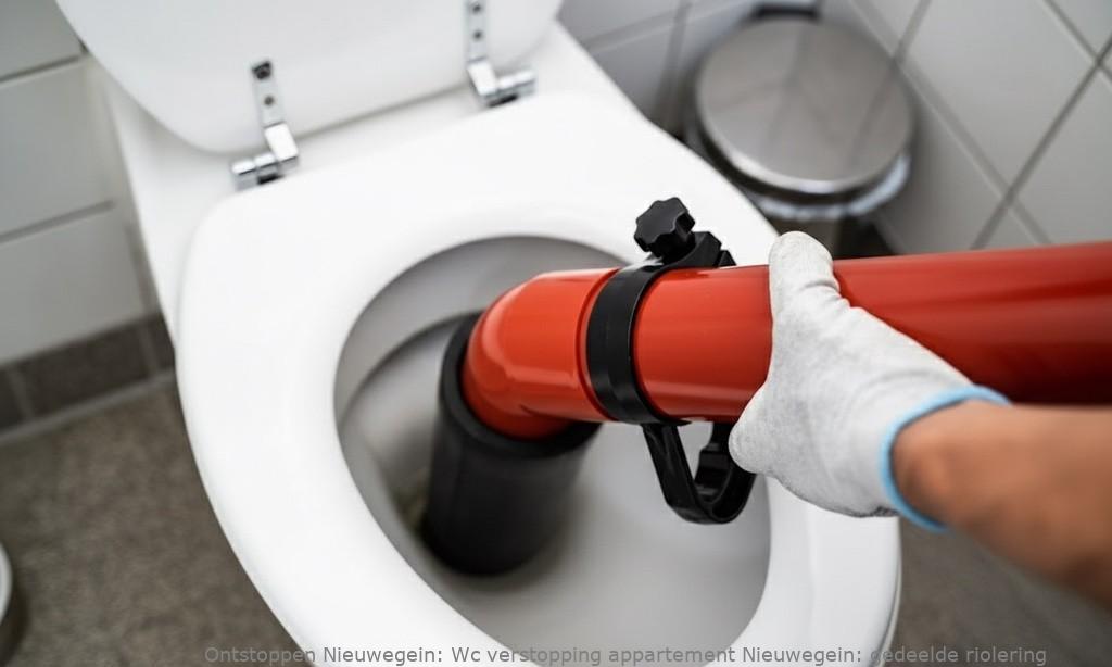 Wc verstopping appartement Nieuwegein: gedeelde riolering