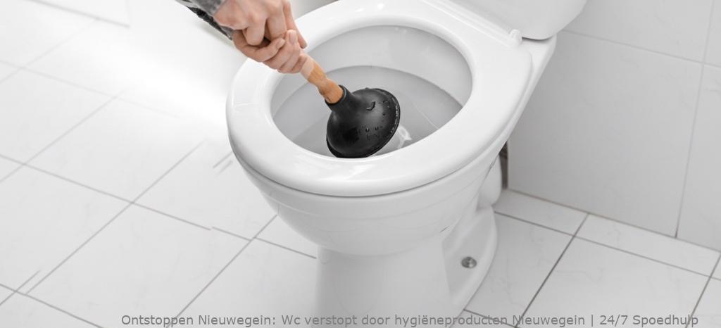 Wc verstopt door hygiëneproducten Nieuwegein | 24/7 Spoedhulp